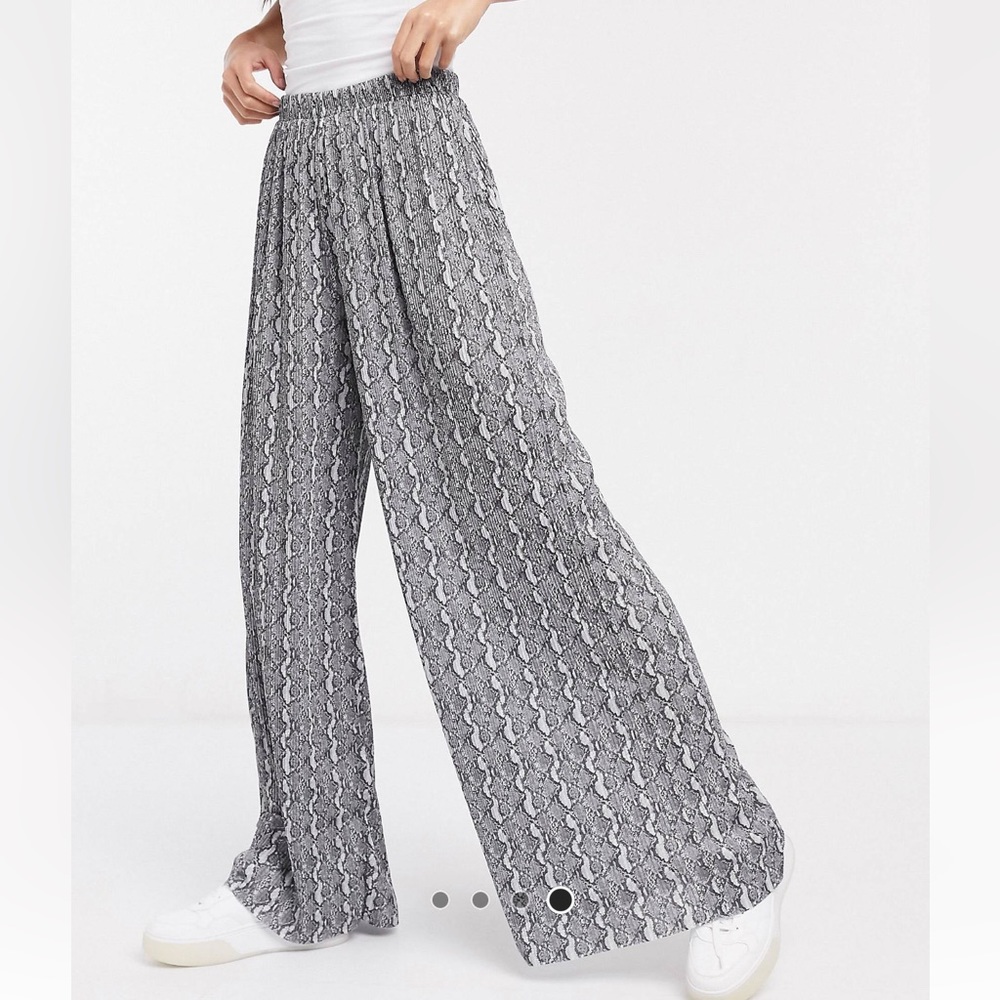 ASOS tall wide leg animal print pants